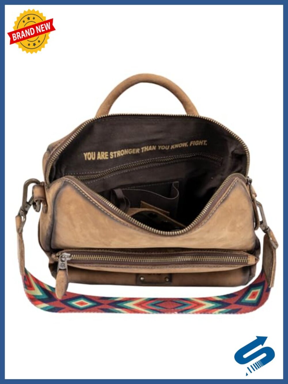 Full Grain Leather Fashion Backpack with Zip Top